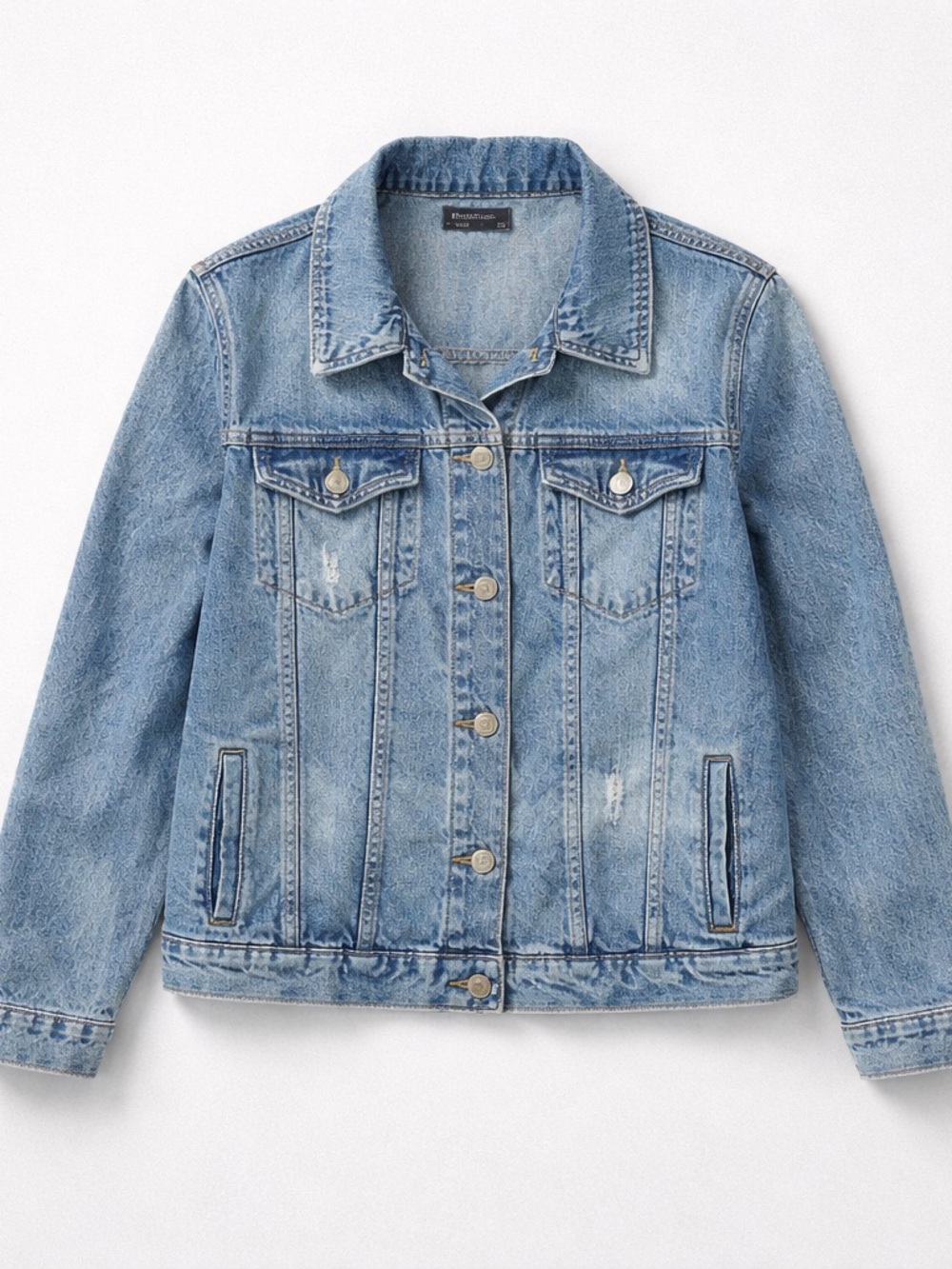 Distressed Denim Jean Jacket - Women (L)